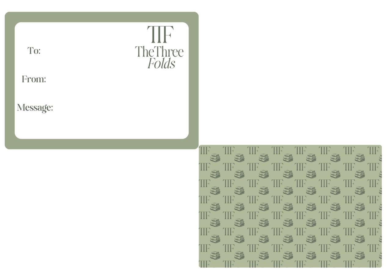 Three Folds Message Card